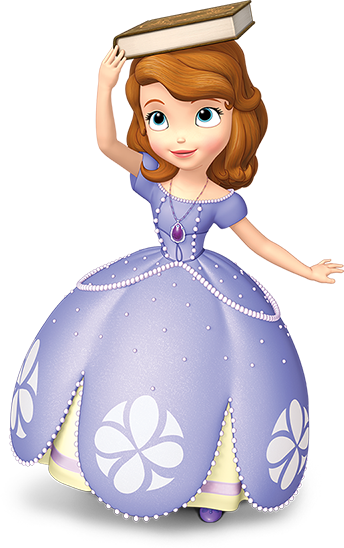Sofia Balancing A Book - Sofia The First Party Game (each) (344x548), Png Download