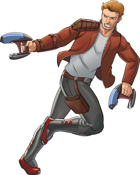 Star Lord Animado Png (462x576), Png Download