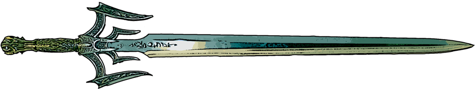 The Sword Of Aecris - D And D Sword (1000x250), Png Download