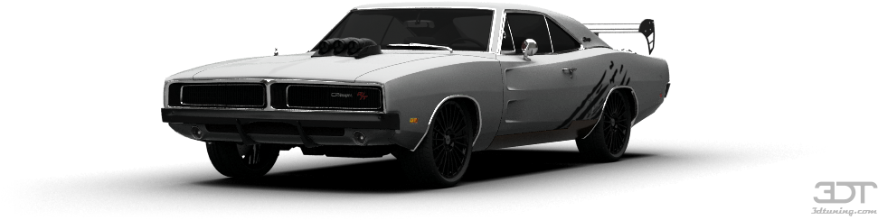 Dodge Charger Coupe 1969 Tuning - Dodge Charger 1969 Spoiler (1004x373), Png Download