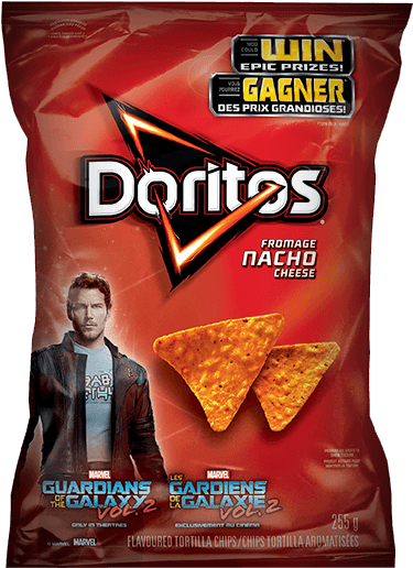 Starlord - Doritos Nacho Cheese Tortilla Chips (409x542), Png Download