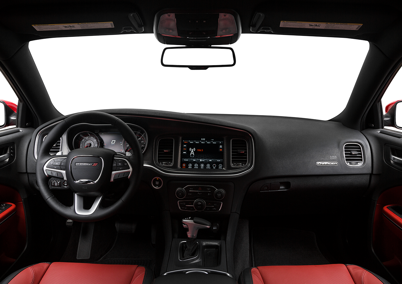Interior Overview - Midnight Black Dodge Charger 2017 (1278x902), Png Download