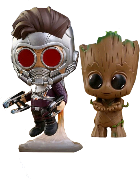 Gotg2 Star Lord Groot Cosbaby Set - Guardians Of The Galaxy: Vol. 2 - Star-lord & Groot (503x628), Png Download