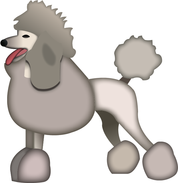 Download Ai File - Dog Emoji Poodle (640x640), Png Download