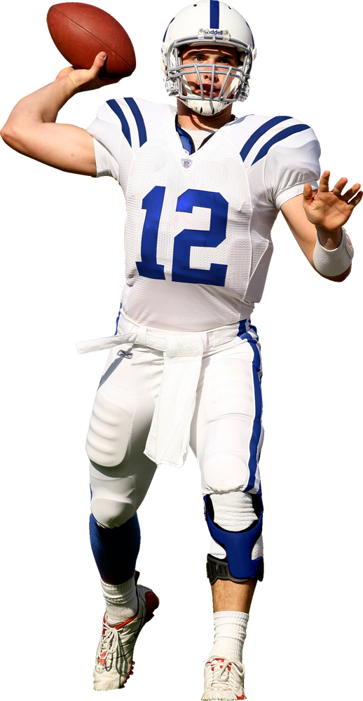 Andrew Luck - Peyton Manning Colts Png (518x1000), Png Download