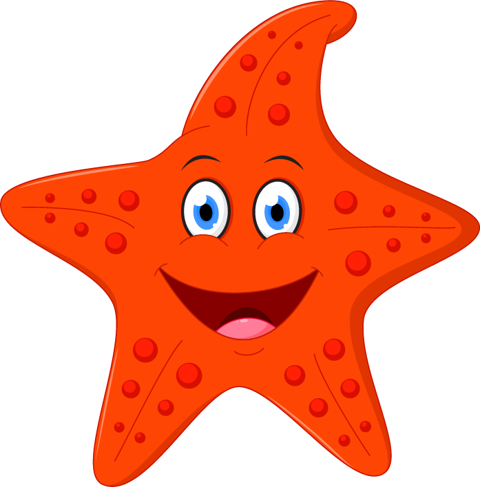 Clip Art Library Library Drawing Royalty Free Comics - Star Fish Cartoon Png (697x707), Png Download
