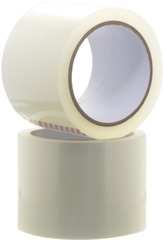 Yellow And White Single Sided Abro Packaging Tapes - Adhesive Tape (500x500), Png Download
