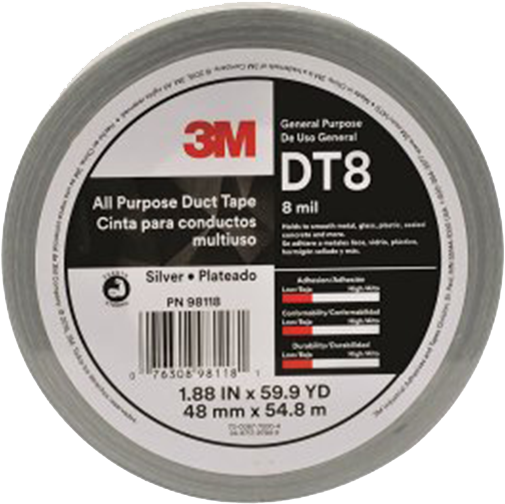 All Purpose Duct Tape, Silver - - Dt8 3m (600x598), Png Download