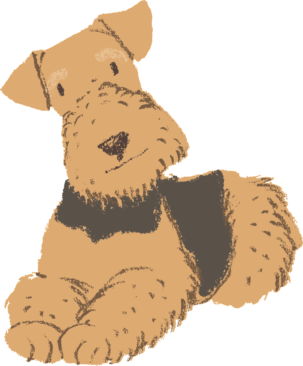 A Hand-painted Poodle Is Free To Buckle The Dog Material - Dog (1024x1235), Png Download