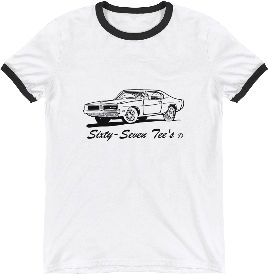 1967 Dodge Charger - Ringer T-shirt (1000x1000), Png Download