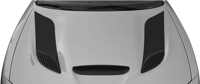 Dodge Charger Srt Hellcat Hood Vent / Nostril Flares - Hellcat (650x269), Png Download