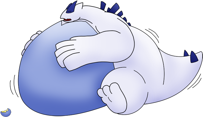 Lugia Gets Fat - Fat Lugia (850x638), Png Download