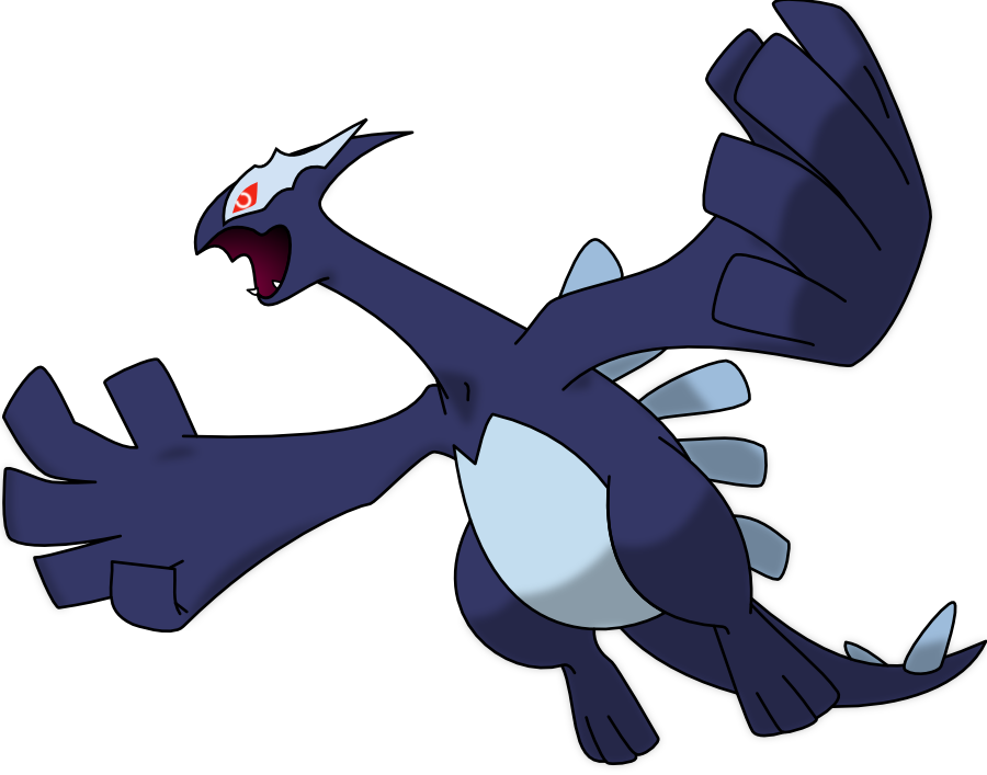 Lugia Transparent Character Pokemon Vector Transparent - Shadow Lugia (900x707), Png Download