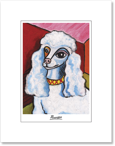 Poodle Pawcasso Matted Print - Toland Home Garden Pawcasso Poodle 2-sided Garden Flag (550x550), Png Download