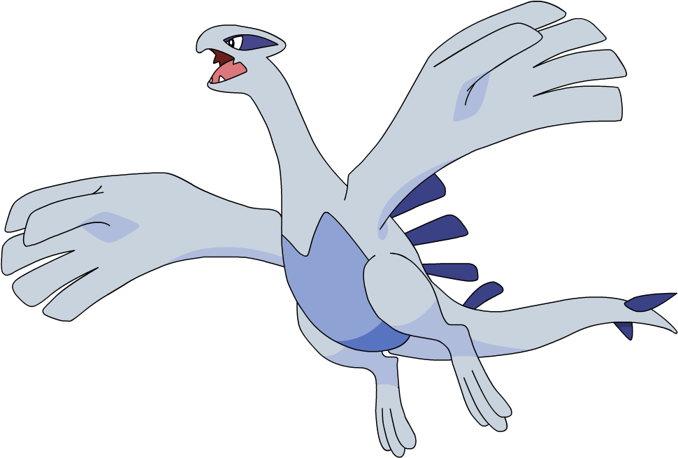 Having Survived The Fall Into The Ocean, Make It Back - Pokemons Lugia (1000x691), Png Download
