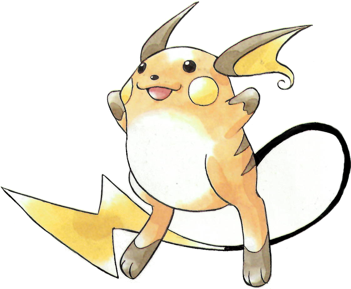 729px-026raichu Rg - Pokemon Raichu Ken Sugimori (729x599), Png Download
