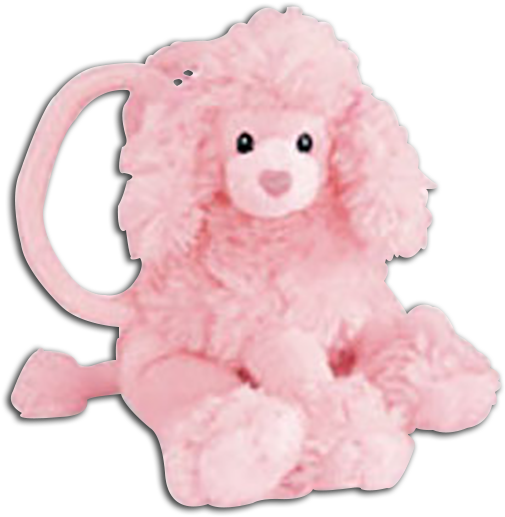 Pink Poodle Medium Purse - Plush Purse Gund Plush Perlina Pink Poodle Puppy Dog (530x519), Png Download