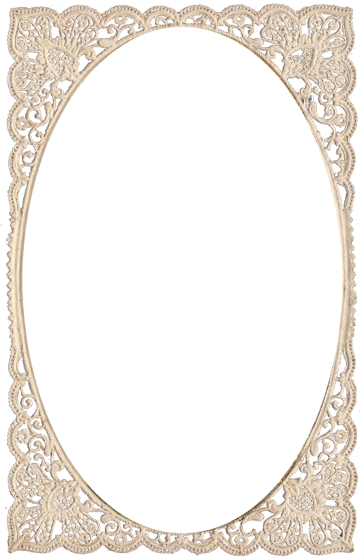 Lace Frame Png - Vintage Lace Frame Png (516x800), Png Download