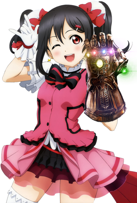 “fun Isn't Something One Considers When Winning Love - Love Live Nico Yazawa Black Straight 2 Ponytails Cosplay (500x726), Png Download