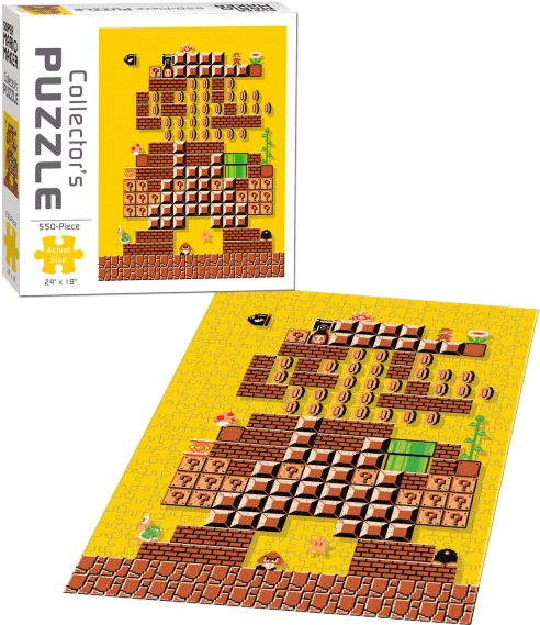 The Image Features An Original Mario Designed And Built - Super Mario Maker Puzzle (526x600), Png Download