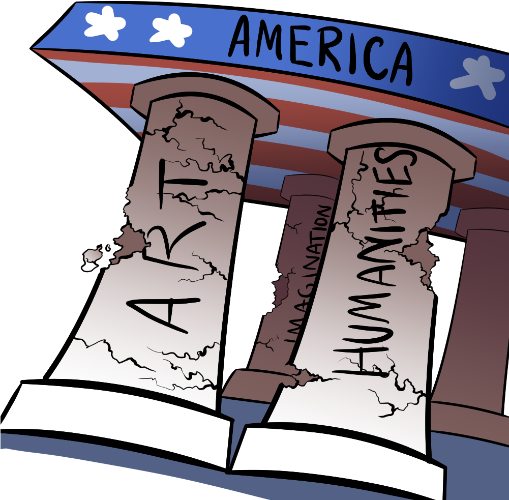 Cutting Arts Program Budgets Will Not Make America - Cartoon (1000x1000), Png Download