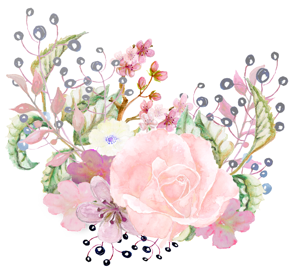 Hand Painted Pink Rose Png Transparent - Portable Network Graphics (1024x1024), Png Download
