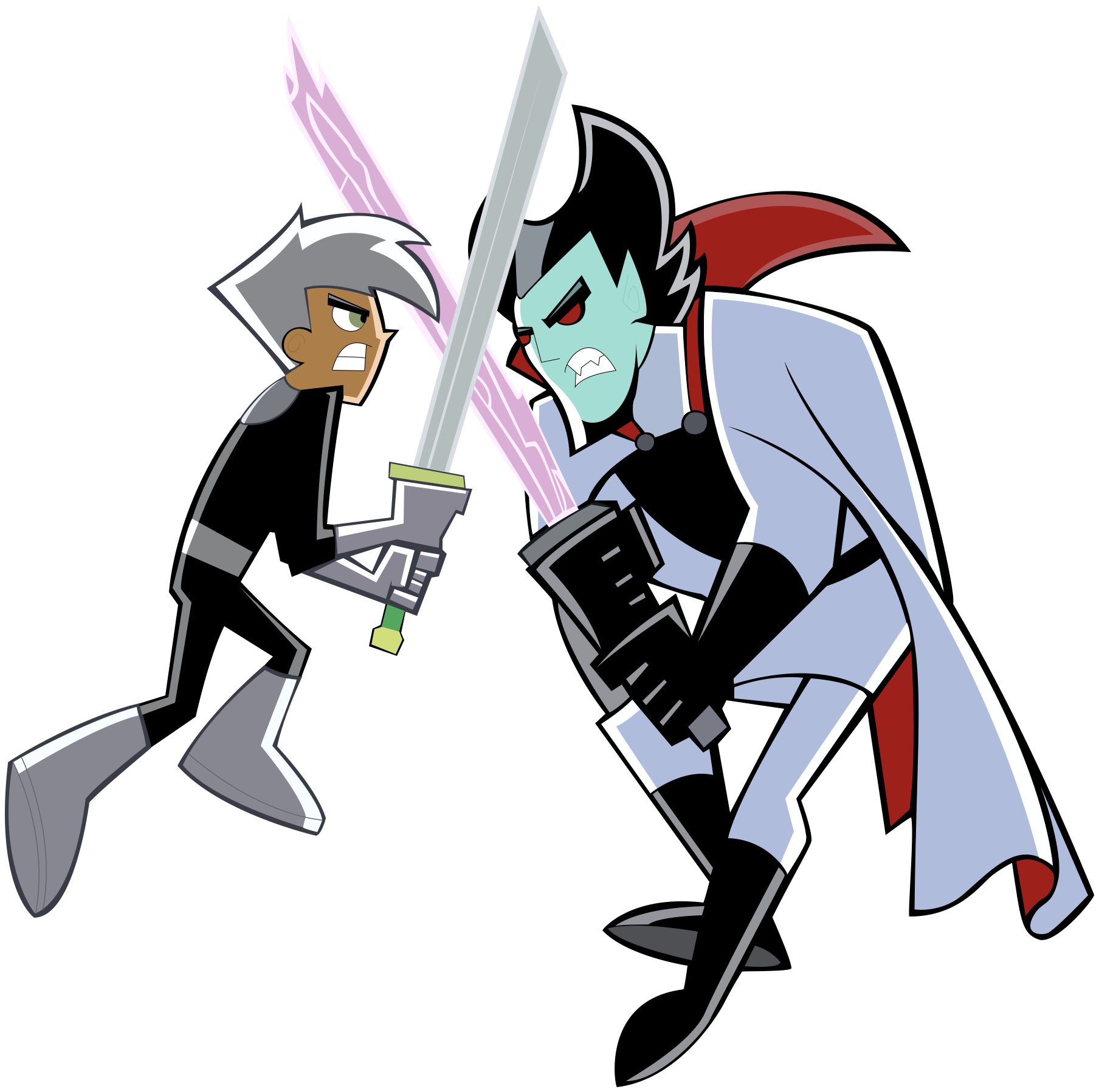 Danny Phantom - Danny Phantom Sword Fight (1808x1798), Png Download