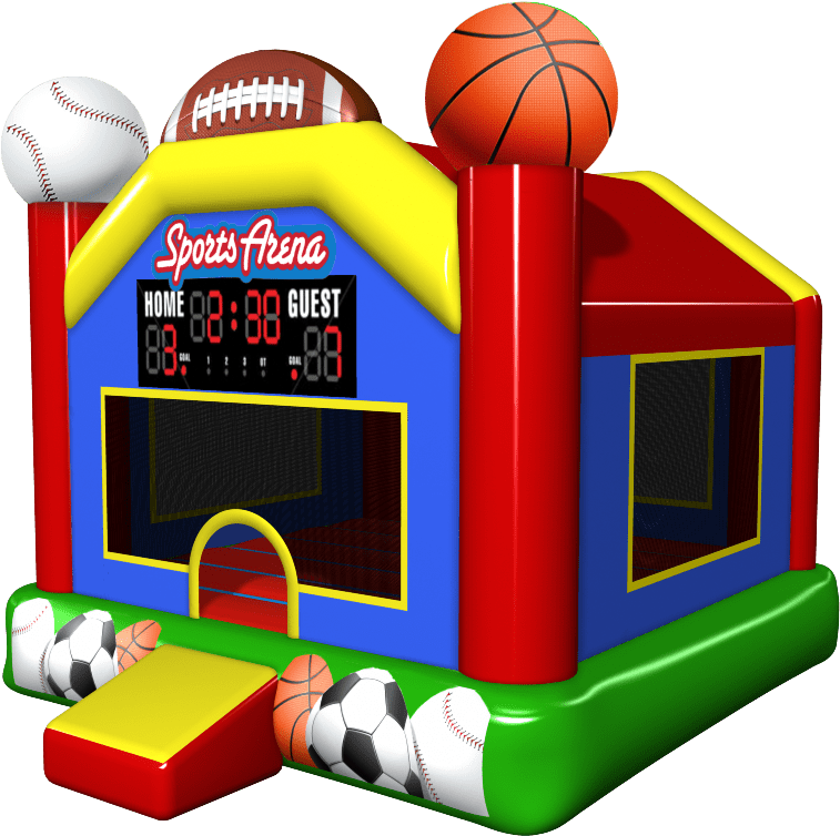 Sports Arena Bounce House - Inflatable Castle (1024x768), Png Download