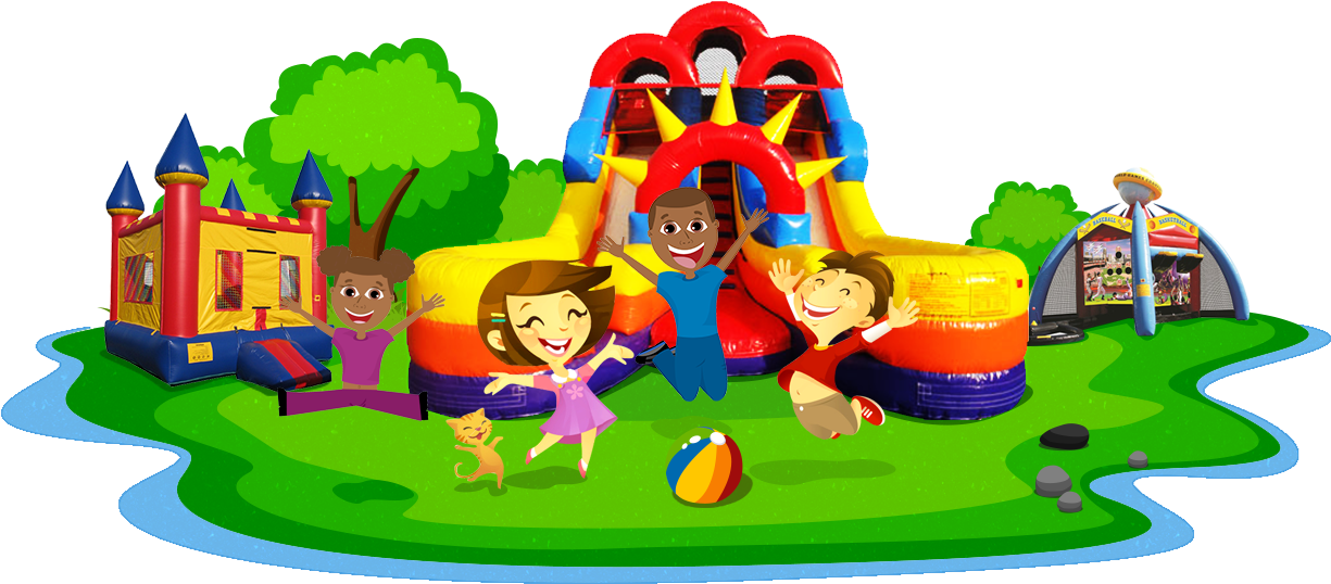 $95 Specials - Inflatable Bounce House Logos (1232x537), Png Download