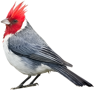 Red-crested Cardinal - Kardinális Pinty (400x400), Png Download