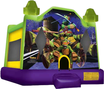 5 N 1 Large Bounce House - Ninja Turtles Bouncy Castle (360x360), Png Download