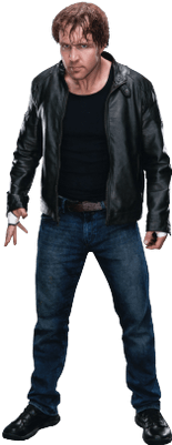Dean Ambrose Leather Jacket Standing - Wwe Dean Ambrose Png (400x400), Png Download