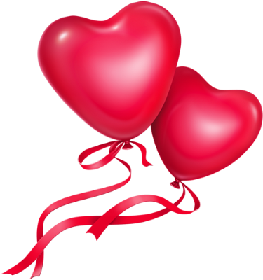 Pink Heart Balloons (410x410), Png Download
