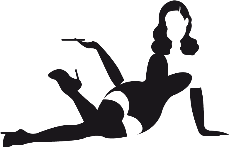 Pin Up Girl Silhouette Clip Art At Getdrawings - Going Through The Motions (800x600), Png Download