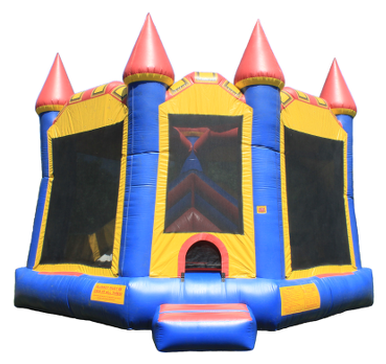 Large Combo Castle Bounce House - Inflatable Castle (397x366), Png Download