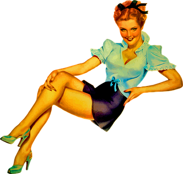 Adult Content Safesearch Pin Up Girl, Bathing Suit, - Vargas Pin Up Girls (358x340), Png Download