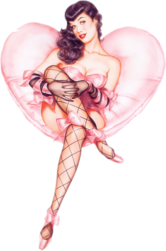 Vintage Pin Up Gif - Olivia De Berardinis Page (332x503), Png Download