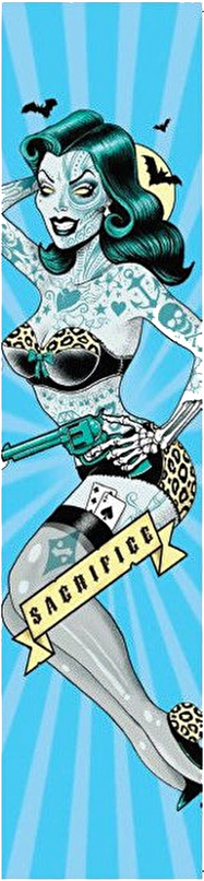 Girl Scooter Grip Tape (500x840), Png Download