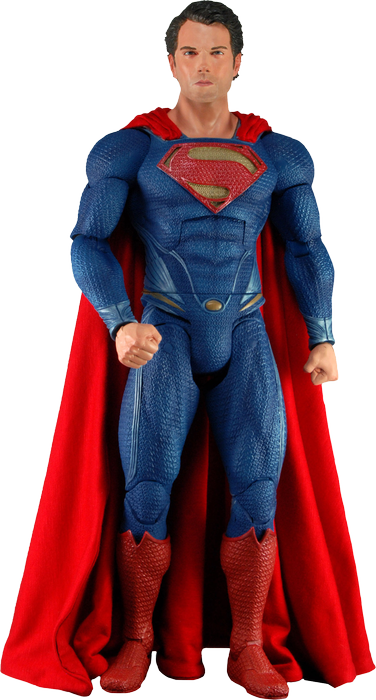 Man Of Steel - Neca Superman Man Of Steel Action Figure 1/4 Scale (376x700), Png Download