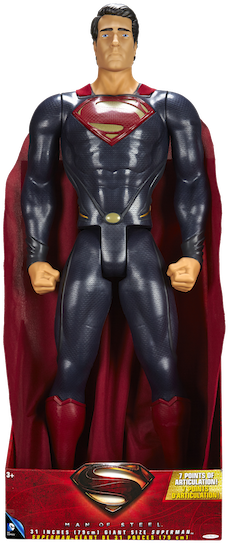 Enter To Win Jakks Pacific's 31-inch Figure By Liking - Dc Universe Man Of Steel 31" Action Figure (250x553), Png Download