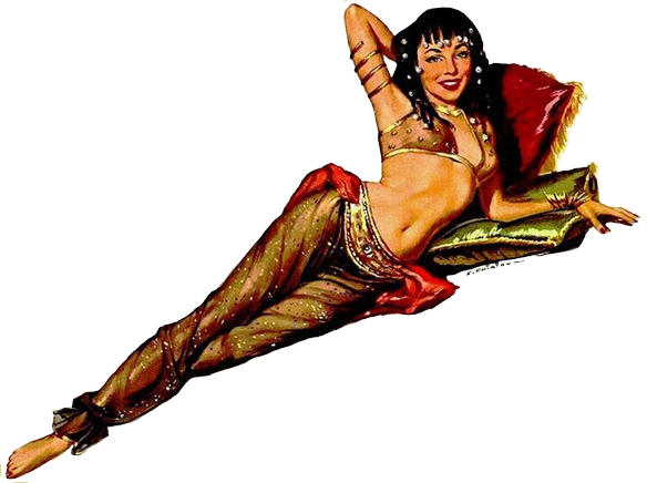 Pin Up - Pin-up Model (584x436), Png Download
