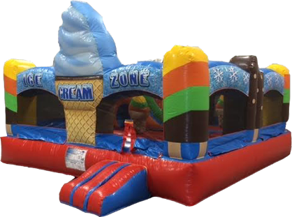 Bounce Houses - Ice Cream Bounce House (418x311), Png Download