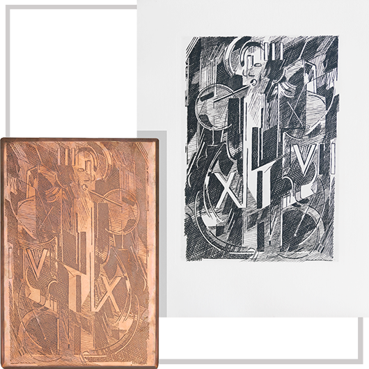 Etching - Gravure A Leau Forte Plaque (530x530), Png Download