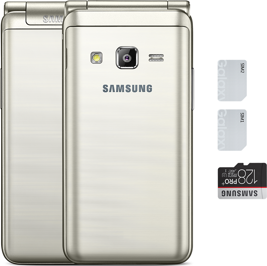 The Smartphone Comes With Microsd Slot The Galaxy Folder - Samsung 128gb Pro Plus Class 10 95mb/s Micro Sd Tf (874x874), Png Download