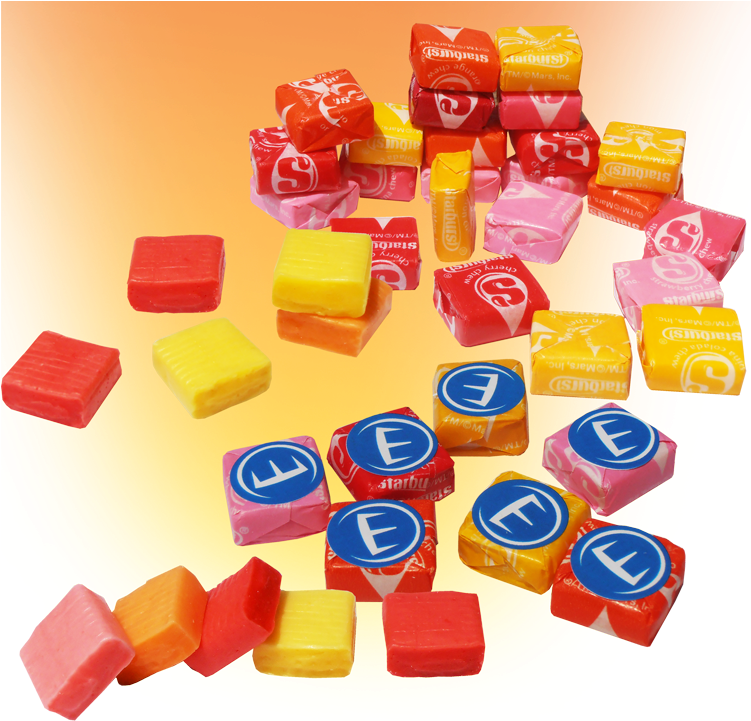 Custom Wrapped Starburst Candies - Starburst (763x720), Png Download
