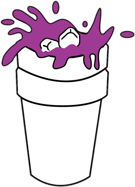 Report Abuse - Purple Drank Art Png (567x789), Png Download
