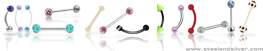 Micro Bananas And Micro Barbells Are Mostly Used For - Body Jewelry (918x194), Png Download