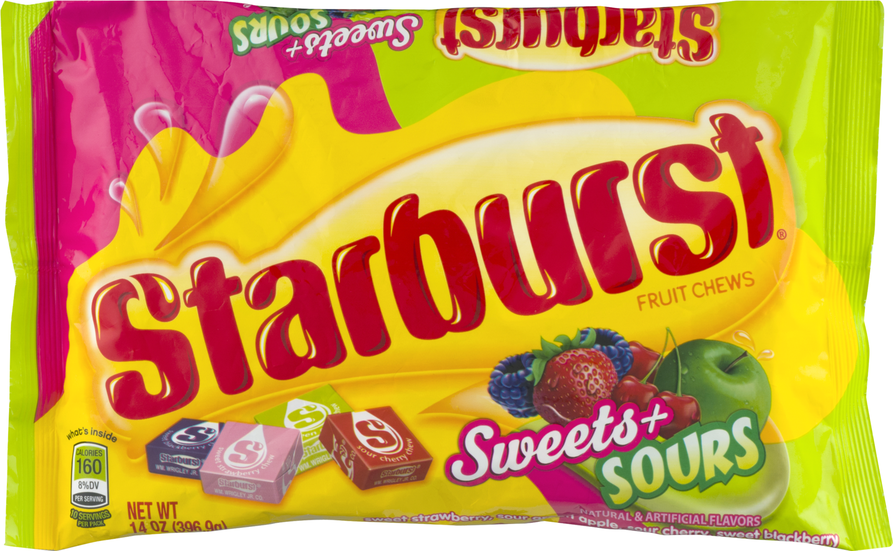 Starburst, Sweets And Sours Fruit Chews Candy, 14 Oz - Starburst Favereds (1800x1800), Png Download