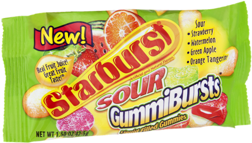 Starburst Gummibursts Gummies, Liquid Filled, Sour, (600x600), Png Download