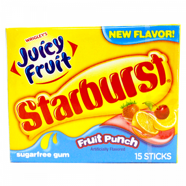 Juicy Fruit Starburst Gum Fruit Punch Flavor Buy At - Juicy Fruit Starburst Watermelon (600x600), Png Download